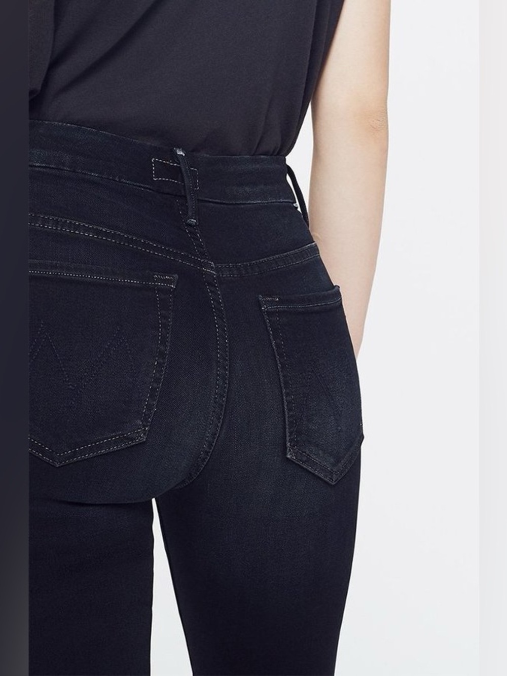 MOTHER Denim High Waisted Looker 28 6 Coffee, Tea or Me skinny dark designer - Picture 3 of 14
